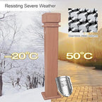 Woodgrain Water Dispenser, 304 Stainless Steel Garden Hose Stand with Faucet, Vertical Water Column for Outdoor Use, Durable and Stylish (31.5in/80cm) - Image 3