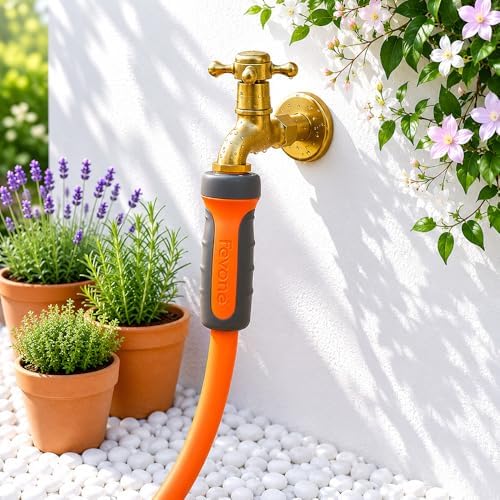 FEVONE Heavy Duty Garden Hose 80 ft, Hybrid Polymer Water Hose - Image 4