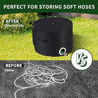 Garden Water Hose Holder Storage Bag Pot，Water Hose Hider，Holds 150 ft Hose ,Bottom With Drain Holes，Patio and Indoor-Black - Image 5