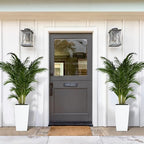 Garvee 16" Tall Planters Set of 2, Outdoor＆Indoor Planter Pots, White - Image 6