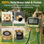 2 Zone Water Timer with Brass Inlet Outlet, Sprinkler Timer for Garden Hose - Image 3