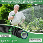 25 FT Non-Expanding Garden Hose, 2026 New Upgrated Non-Expandable Garden Water Hose - Ultra-Light & Flexible Burst-Resistant, Kink-Free Garden Hoses, All-Weather Use for Lawns, Gardens,Outdoor - Image 3