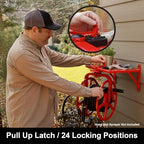Liberty Garden Revolution Hose Reel with Pull Up Latch, Red - Image 4