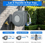 Automatic Water Hose Reel Retractable Garden Hose Reel 1/2 in x 65 ft - Image 2