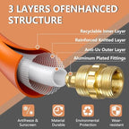 Garden Hose 100ft x 5/8", Custom Length, -40°F to 150°F, All-weather, NO Kink, Flexible, 600 Burst PSI, Leakproof Water Hose with Additional Customizable Solid GHT Fittings - Image 2