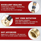 DOT Approved Male Straight Brass Union 5/8" Tube x 3/8" NPT, 10PCS - Image 4