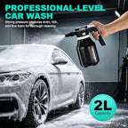 Electric Foam Sprayer,2L Portable Rechargeable Cordless Pressurized Spray Foam Cannon, Car Wash Foam Gun for Car Wash Detailing Garden Black - Image 2