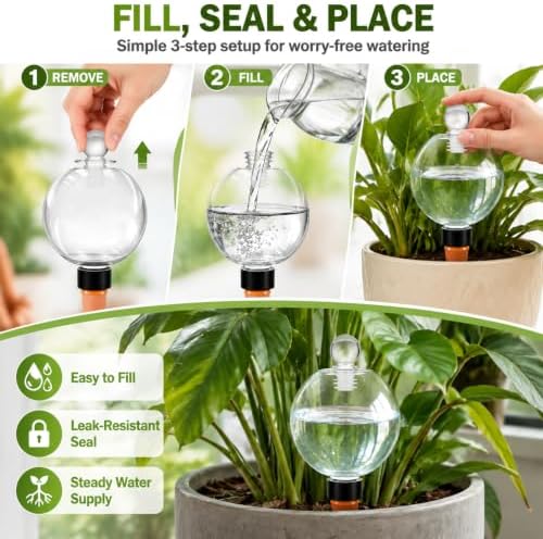 26 oz Extra Large Plant Self Watering Globes XXL for Outdoor Indoor (6Pack) - Image 4