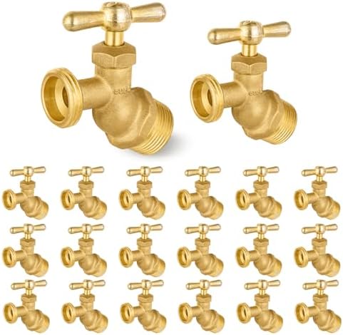 20PC HeSun 1/2" MIP Inlet x 3/4" MHT Outlet No-Kink Hose Bibb Valve by HeSun