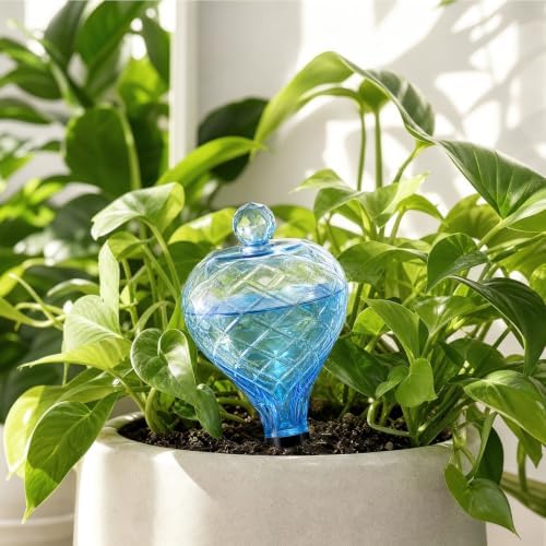 4 Pack 17 oz Large Plant Self Watering Globes to 2 Weeks Watering, Blue - Image 6