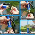 Brass Spray Nozzle Water Gun, Adjustable Garden - Image 7