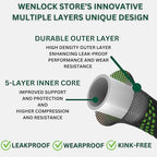 Garden Hose 75 ft, Lightweight, Sturdy Metal Nozzle 9 Spray, Heavy Duty, Leakproof Flexible Water Hose, Durable Multiple Layers, Solid Brass Connectors - Image 4