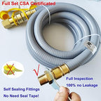 15FT 3/4" Inch ID Natural Gas Hose with Quick Connect Fittings for Standby Generators Natural Gas Equipment Outdoor Cooking Appliances Construction Heaters, CSA Certified for Indoor/Outdoor Use - Image 3