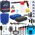 35Pcs Car Wash Kit with Foam Gun, Complete Car Detailing Brush Kit by AUTODECO