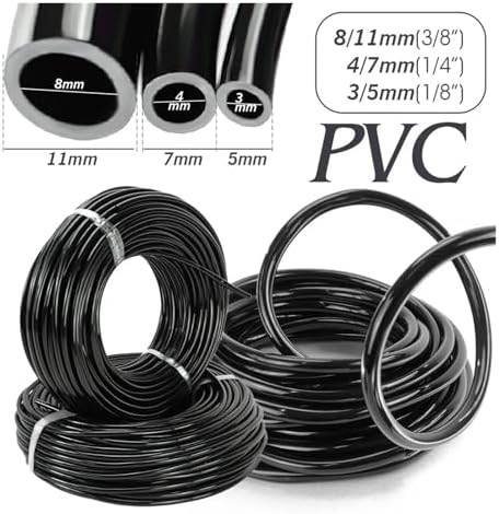 10M-100M Flexible PVC Garden Hose for Drip Irrigation - 1/8'', 1/4'', 3/8'' Tubing(1/4'',10m-32.8ft) - Image 2
