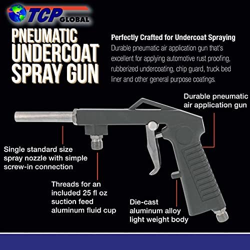 TCP Global Air Undercoating Spray Gun with Suction Feed Cup - Image 2