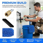 High Pressure Hose Nozzle for Garden Hose, Turn Any Hose Into Power Washer, 5 Spray Tips & Car Wash Towel, Heavy Duty Brass Jet Nozzle for Car Washing, Patio Driveway Outdoor Cleaning (New-Black) - Image 6