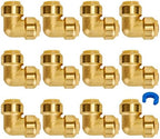 SUNGATOR 3/4 Inch 90-Degree Elbow, Push-to-Connect Pipe Fittings, 12-Pack by SUNGATOR