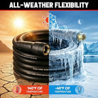Garden Hose 75ft x 5/8", NON-EXPANDABLE Heavy Duty Premium Flexible Hose - Image 6