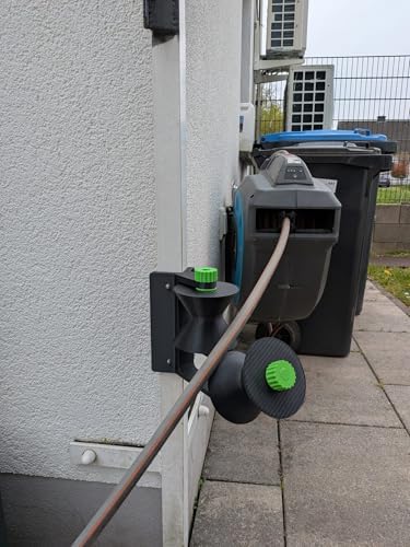 Wall-Mounted Garden Hose Guide for Corner and Flat Wall, PETG, UV-Resistant, Protects Hose from Damage,Black (Corner walls) - Image 3