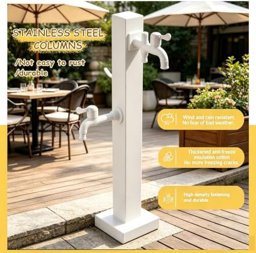 Stainless Steel Water Dispenser Column Water Tap Antifreeze Hose Faucet - Image 6