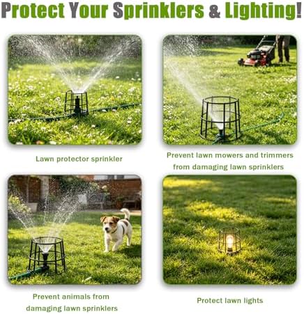 10 Set Lawn Sprinkler Head Protector,Black Metal Lawn Sprinkler Guard - Image 6