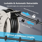 3/4" Diesel Fuel Hose Reel 50ft 300 PSI Retractable Heavy Duty Hose for Kerosene Spring Driven Auto Swivel Fuel Pump Transfer Hose with Nozzle Refueling for Service Truck Tank Boats Air Vehicle - Image 3