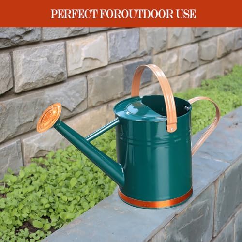 Metal Watering Can 1 Gallon for Outdoor Indoor Garden Plants,GreenB - Image 3