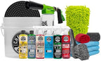 Chemical Guys 16-Piece Car Cleaning Kit Arsenal Builder with Foam Cannon for Garden Hose, Bucket and (6) 16 oz Car Care Cleaning Chemicals (Works w/Garden Hose) by ChemicalGuys