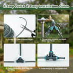 Drip Irrigation System, 200FT 1/4“ Universal Tubing, 360° Adjustable Copper Nozzle, Quick Connect Leak-Proof Watering System, DIY Garden Irrigation Kit for Outdoor Plants Greenhouse Roof Cooling - Image 4