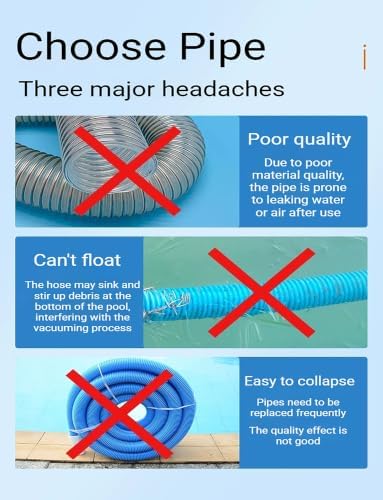 Pool Vacuum Hose, Kink-Free Swivel Cuff, Spiral-Wound Design(2insh,20m/66ft) - Image 2