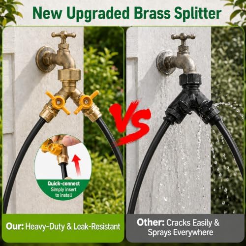 Bluepro 320FT Drip Irrigation System with Brass Splitter & Copper Nozzles - Image 4