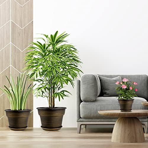 Fodetyff Planters-Plant-Pots-Indoor-Outdoor, 13 inch 4 Pack Gold - Image 6