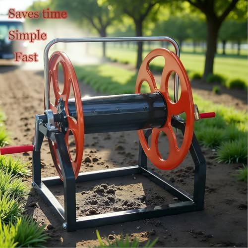 Portable Metal Garden Hose Reel, Wall Mountable Hose Organizer For 1/2 3/4 1 Inch Hoses, Lawn Watering, Cable Storage,2Cm/0.7In - Image 3