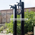 Freestanding Garden Water Column - Outdoor Frost-Resistant Faucet Dispenser, Stylish Hydrant Fountain for Irrigation, Sturdy Hose Holder with Faucet (Gray) - Image 3