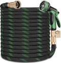 Garden Hose 100 ft, Fabric Water Hose with 10 Function Spray Nozzle by Unknown