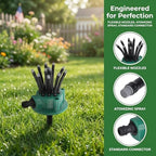 360° Coverage Precision Irrigation Sprinkler, Multi Directional Lawn Sprinkler System for Yard, Automatic Rotating Water Sprinkler with Spike Base, Above Ground Sprinklers for Garden & Grass (4pcs) - Image 2