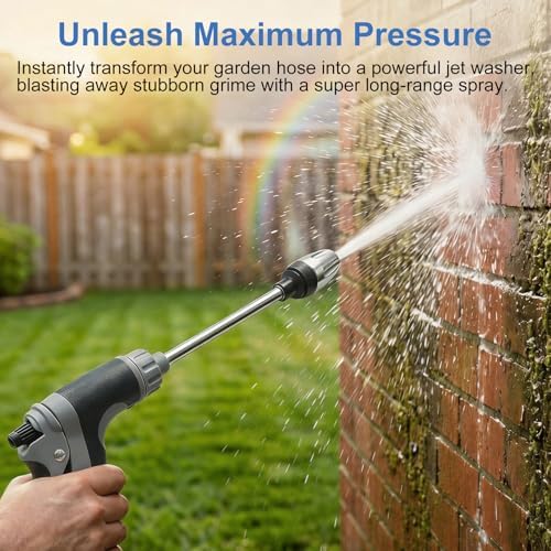 Hose Hawk Pro Pressure Washer Gun, High Pressure Hose Nozzle with 4 Spray Modes, Adjustable Handheld Pressure Washer Nozzle for 3/4" Garden Hose, Watering Sprayer for Car Yard Patio Pets Washing (C) - Image 5