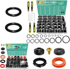 XBVV 1540 Pcs 32 Size Metric O Ring Assortment and 158 Pcs Faucet Washers and Garden Hose Gasket Kit for Faucet Plumbing Hydraulic Sealing Repair by XBVV