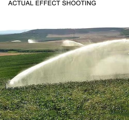 Impact Sprinkler with Pressure Gauge, 360° Slow Speed Rotation Large-Area Watering Spray 1.5" Farm Irrigation Spray Gun for Farmland Irrigation System - Image 3