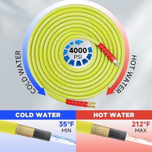 M MINGLE Pressure Washer Hose 25 FT x 3/8" - Replacement Power Wash Hose - Image 2
