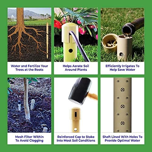 Underhill Deep Drip Irrigation Stakes 8-Inch, Watering Spikes for Trees, Flowers, Fruits, and Small Plants, Drip System Tubes, A-DD08-25, Case of 25 - Image 3
