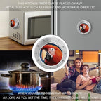 Mechanical Kitchen Timers for Cooking,Animal Mouth Printed 60 Minute Magnetic Countdown Timer,Cute Cooking Timers with Alarm,Stainless Steel Time Timer Manual No Batteries Required - Image 4