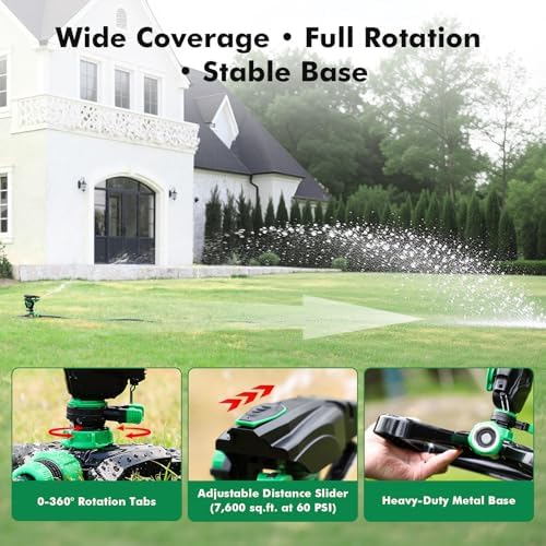 RESTMO Impact Sprinklers for Yard,Large Area Yard Sprinkler - Image 5