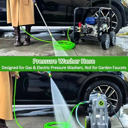 High Pressure Washer Spray Gun Max 4500PSI & Foam Cannon 32oz & Kink Resistant Hose 32ft Kit, Compatible with Some of Kar-cher, Ryobi, Greenworks, CRAFTSMAN, Ideal for Home & Outdoor Cleaning,Car Wash - Image 2