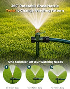 4 Pack Small Garden Sprinklers, Metal Sprinkler for Small Areas - Image 3