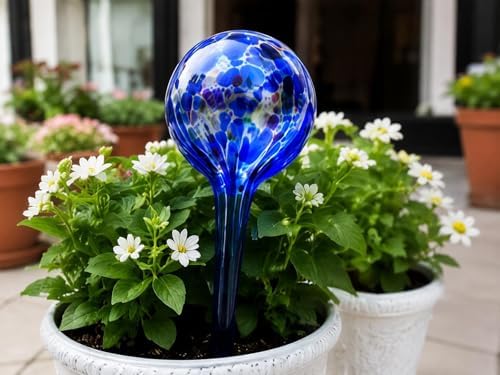 Glass Plant Watering Globes, 10.6 inch, Hand Blown, Set of 4 - Image 2