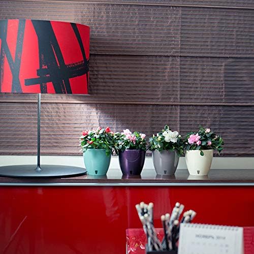 DECOPOTS - 3 Pack Self Watering Planter - Indoor/Outdoor Decorative Flower Pot with Drainage Cartridge and Water Level Indicator (6.7", Jade) - Image 5