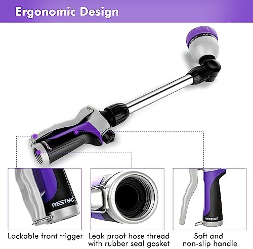 RESTMO Heavy Duty Metal Hose Wand, Watering Wand for Garden Hose - Image 4