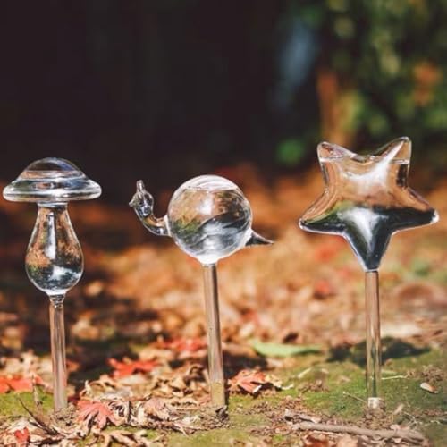 NUOBESTY 3pcs Glass Star Self Watering Bulb, Visible Water Level - Image 5